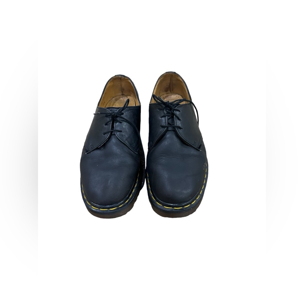 Vintage Dr. Martens 1461 Aw004 Black Full Grain Safety Shoes Sz 7‎ Women's S B9